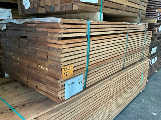 Angelim pedra planken geschaafd 1900-2200x145x21mm (115x) - afbeelding 2 van  3