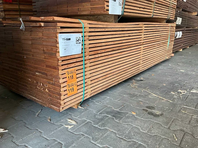 Angelim pedra planken geschaafd 2800x145x21mm (72x) - afbeelding 2 van  3