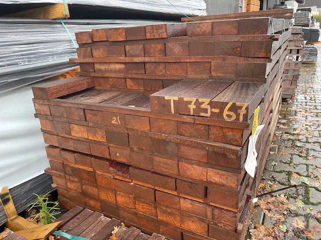 Angelim pedra regels fijnbezaagd 1600-1900x105x55mm (102x) - afbeelding 3 van  3