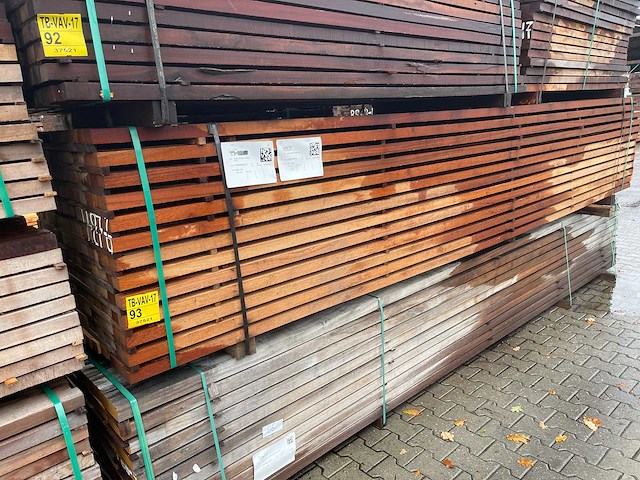 Angelim pedra regels fijnbezaagd 4350-4550x60x40mm (208x) - afbeelding 4 van  4