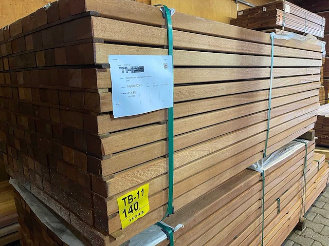 Angelim pedra regels geschaafd 2000x68x42mm (168x) - afbeelding 2 van  3
