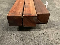 Angelim vermelho gepunte palen geschaafd 85x85 mm (3x) - afbeelding 5 van  6