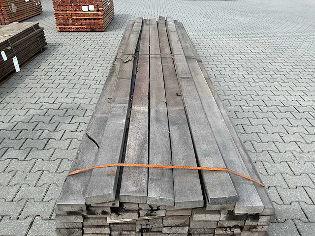 Angelim vermelho hardhout balk (4500x130x45mm) (65x) - afbeelding 2 van  4