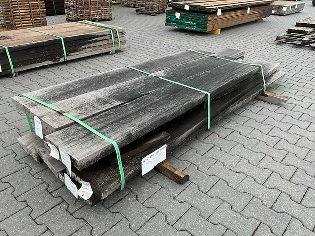 Angelim vermelho hardhout plank (2000-2500x275x50mm) (11x) - afbeelding 2 van  4