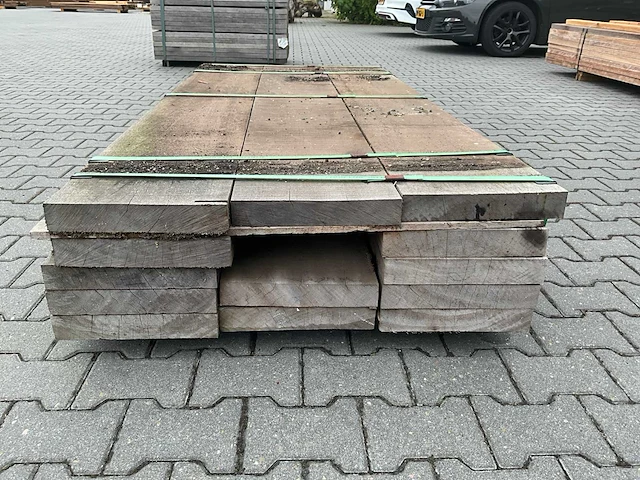Angelim vermelho hardhout plank (2000x300x50mm) (13x) - afbeelding 3 van  4