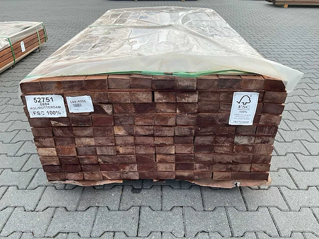 Angelim vermelho hardhouten balk (2000x90x45mm) (69x) - afbeelding 3 van  4
