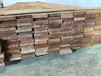 Angelim vermelho hardhouten beschoeiingsplank 300x10x2 cm (50x) - afbeelding 4 van  6