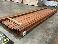 Angelim vermelho palen geschaafd 68x68 mm (21x) - afbeelding 1 van  6