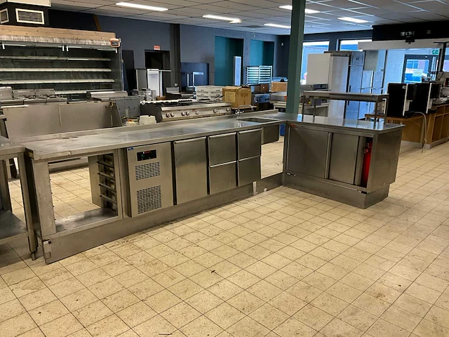 Angelo po - 6mb4-opro - rvs spoeltafel met koelwerkbank en warmhoudkast - afbeelding 1 van  15