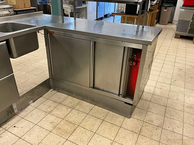 Angelo po - 6mb4-opro - rvs spoeltafel met koelwerkbank en warmhoudkast - afbeelding 15 van  15