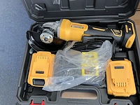 Angle grinder slijptol 125mm sanderz, 2x 18v 4ah, geel dwlt lijn, bouwjaar 2025 - afbeelding 1 van  2