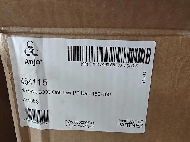Anjo 454115 vent-alu 3000 ontl dw pp kap (5x) - afbeelding 4 van  4