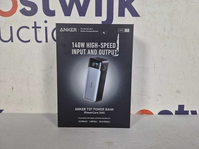 Anker 737 powerbank (powercore 24k) 24.000mah - 140w - 2x usb-c en 1x usb-a poorten - afbeelding 2 van  2