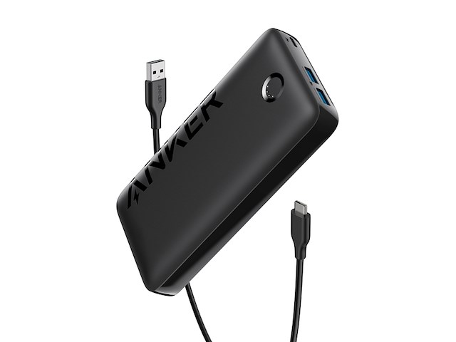 Anker draagbare oplader-20.000mah-powerbank met geïntegreerde usb-c-kabel die met 225 w kan opladen-1 usb-c- en 1 usb-a-poort - afbeelding 1 van  4