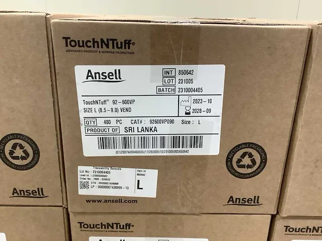 Ansell touchntuff 92-600 l nitrilhandschoenen (7680x) - afbeelding 2 van  5