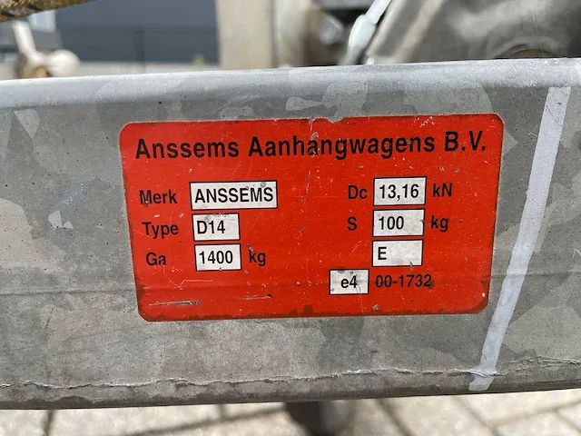 Anssems - bsx1 - aanhangwagen - afbeelding 6 van  11