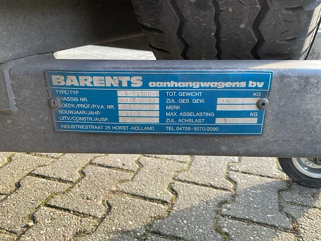 Anssems a-s1300-2510 aanhangwagen - afbeelding 7 van  8