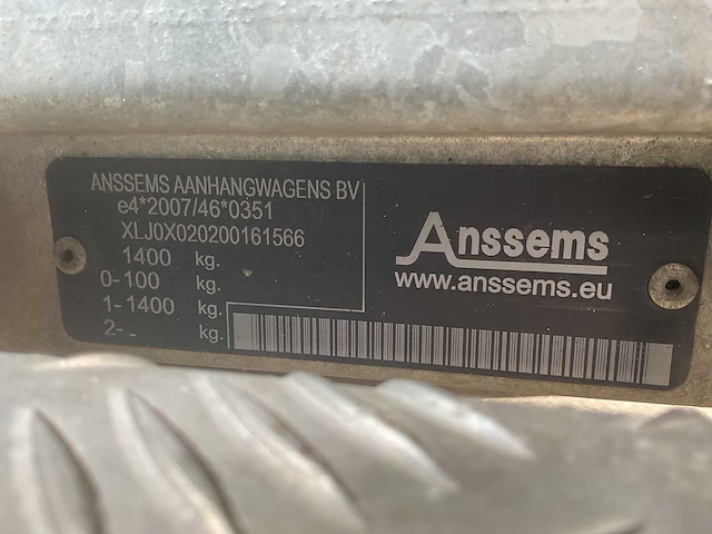 Anssems bsx 1400 aanhangwagen - afbeelding 8 van  8
