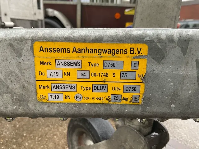 Anssems d750 aanhangwagen - afbeelding 4 van  12