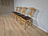 Anteak - houten - eetkamerstoelen(4x) - afbeelding 3 van  14