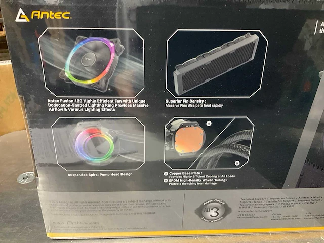 Antec vortex 360 liquid cooler - afbeelding 2 van  2