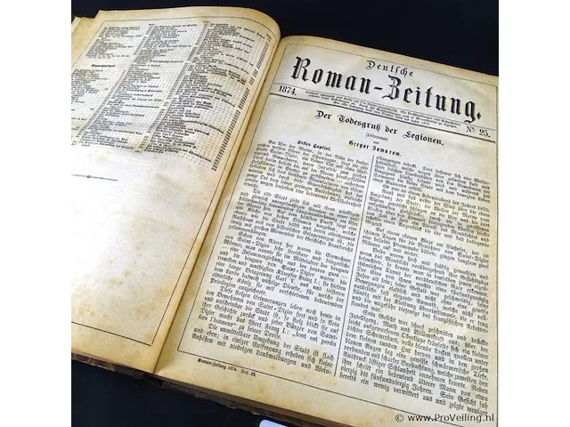 Antiek (1874) boek. deutsche roman-zeitung - afbeelding 3 van  5