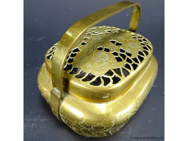 Antiek brons/koperen handwarmer - afbeelding 2 van  5