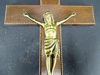 Antiek crucifix met bronzen corpus - afbeelding 4 van  5