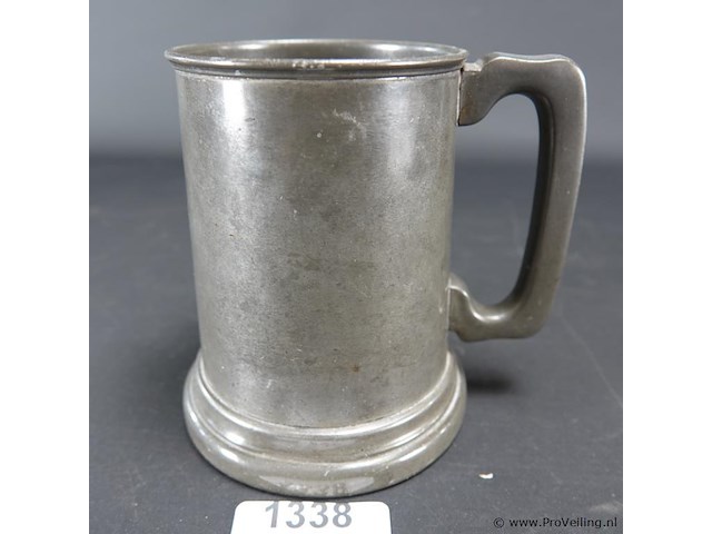 Antiek engels tinnen kroes - afbeelding 1 van  5