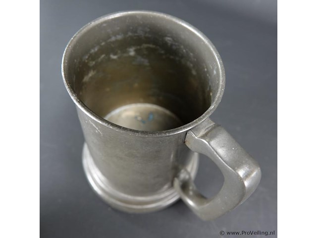 Antiek engels tinnen kroes - afbeelding 3 van  5