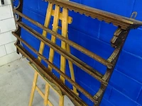 Antiek gesneden houten bordenrek - afbeelding 3 van  5