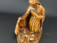 Antiek gipsen beeld geboorte van christus - afbeelding 2 van  5