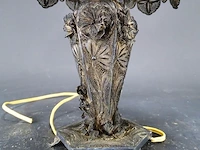 Antiek heel bijzonder villegrain (zilverdraad?) lampje - afbeelding 3 van  5