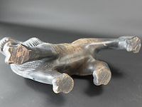 Antiek houten beeld van een leeuw - afbeelding 5 van  5