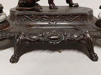 Antiek inkstel met bronzen leeuwsculptuur - afbeelding 8 van  11