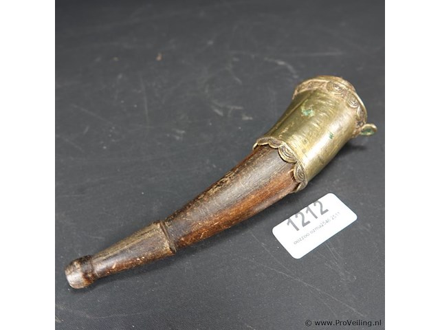 Antieke (18de of 19de eeuw) kruidhoorn - afbeelding 1 van  5