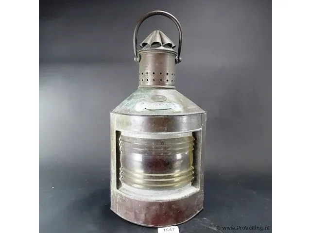 Antieke bakboordlamp - afbeelding 1 van  5