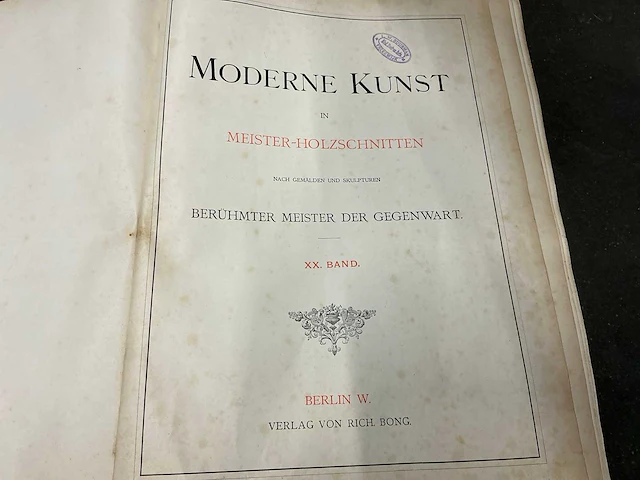 Antieke boeken (7x) - "moderne kunst in meister-holzschnitten" - afbeelding 4 van  12
