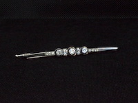 Antieke broche met natuurlijke oud geslepen diamanten - afbeelding 4 van  8