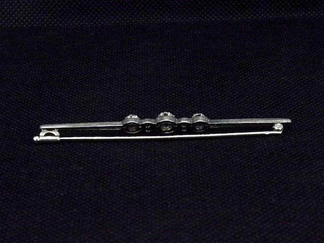 Antieke broche met natuurlijke oud geslepen diamanten - afbeelding 5 van  8