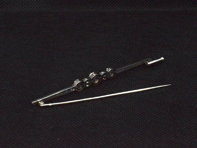 Antieke broche met natuurlijke oud geslepen diamanten - afbeelding 6 van  8