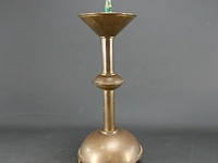 Antieke brons/messing kandelaar - afbeelding 2 van  5