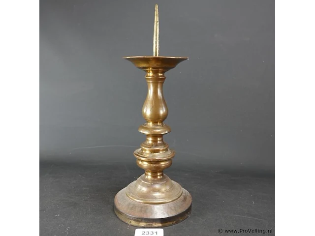 Antieke brons/messing penkandelaar - afbeelding 1 van  5