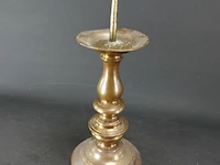Antieke brons/messing penkandelaar - afbeelding 2 van  5