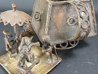 Antieke bronzen ashanti antieke bronzen goudstof pot - afbeelding 4 van  5