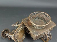 Antieke bronzen ashanti antieke bronzen goudstof pot - afbeelding 5 van  5