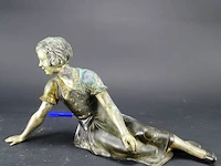 Antieke bronzen juffrouw - afbeelding 2 van  5