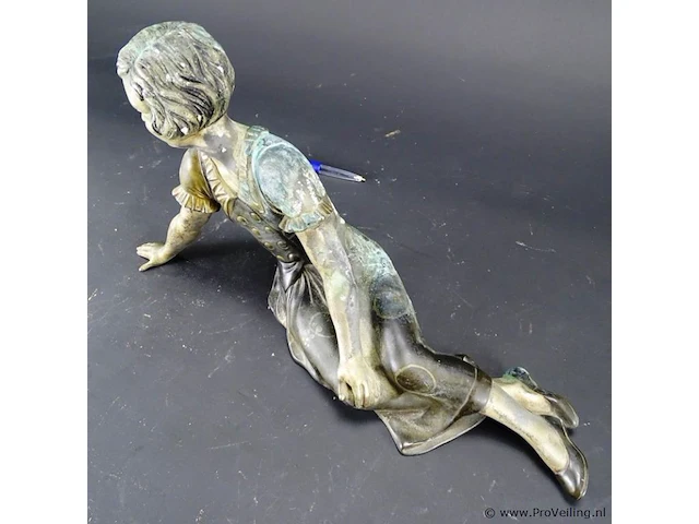 Antieke bronzen juffrouw - afbeelding 3 van  5