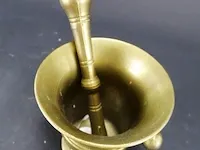 Antieke?. bronzen vijzel met stamper - afbeelding 2 van  5