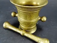 Antieke?. bronzen vijzel met stamper - afbeelding 3 van  5